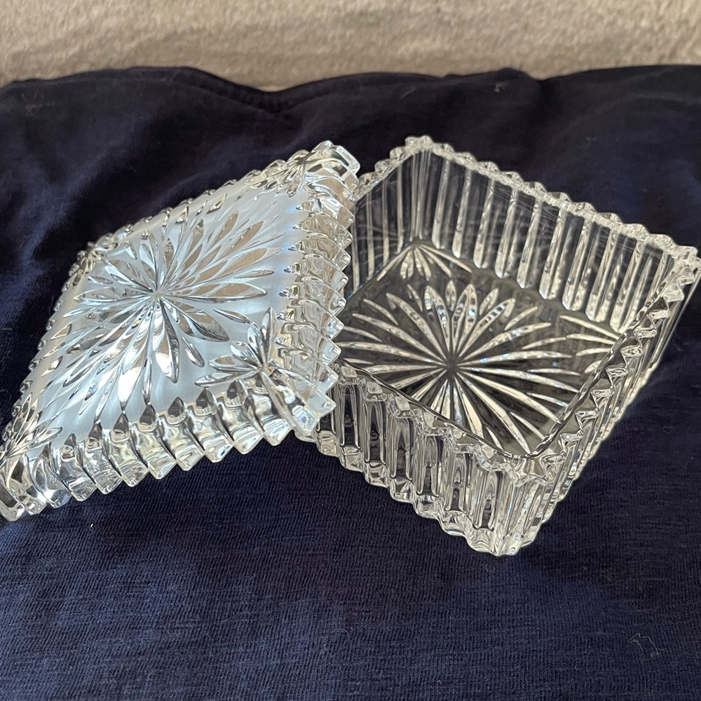 Lead crystal made in Germany trinket box. 24% lead crystal